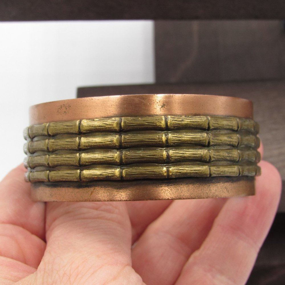 6.75" Unique Copper Bracelet Vintage Elegant